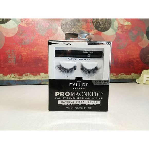 Eylure ProMagnetic Natural Fiber False Eyelashes - No.117 - Black - 1pr - Picture 1 of 4
